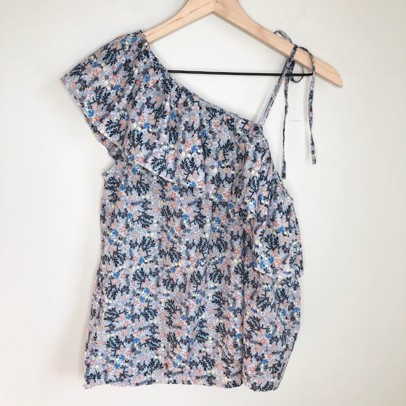La Vie Rebecca Taylor One Shoulder Floraison Top - Picture 9 of 11